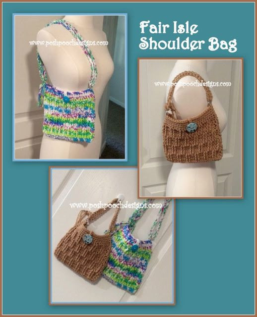 Crochet Fair Isle Shoulder Bag