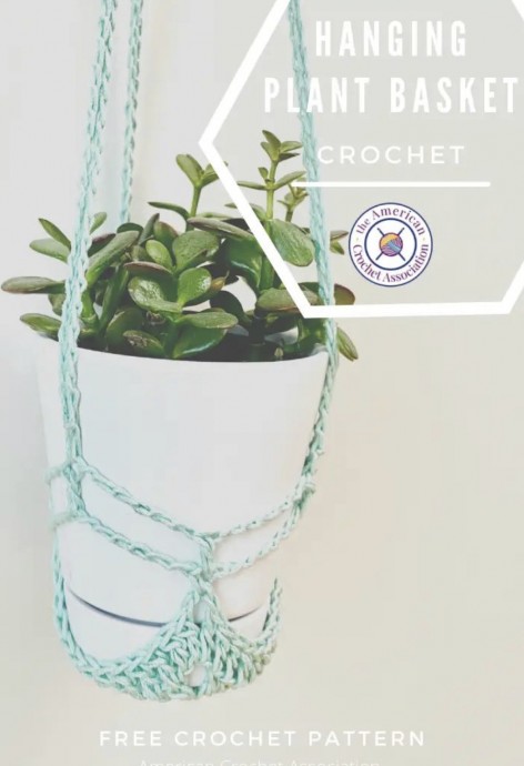 Hanging Plant Basket Crochet Pattern