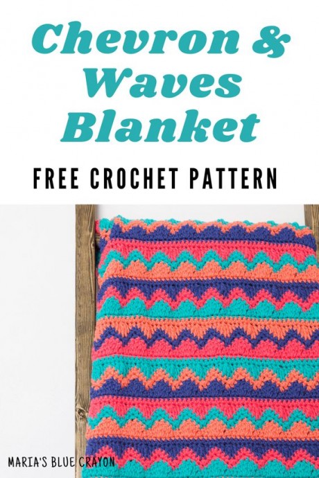 Crochet Chevron and Waves Blanket