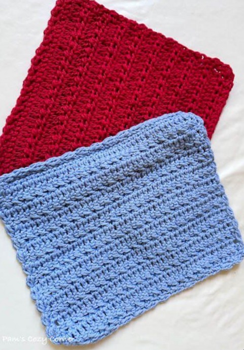 Crochet Criss Cross Washcloth