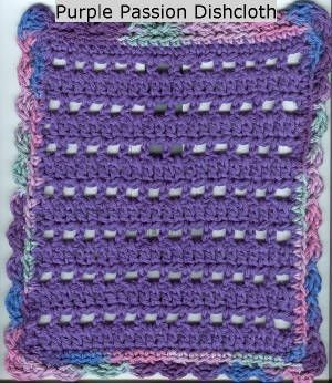 Crochet Purple Passion Dishcloth - A Vibrant Kitchen Essential for Practical Use and Charming Aesthetics Crochet Purple Passion Dishcloth - A Vibrant Kitchen Essential for Practical Use and Charming Aesthetics