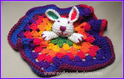 Create the Adorable Crochet Rainbow Baby Bunny Lovie Throw for All Ages