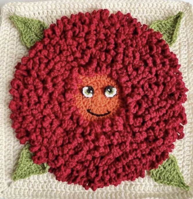 Crochet Fall Flower Granny Square (Free Pattern)
