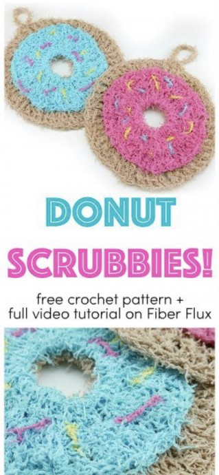 Crochet Donut Scrubbies (Free Pattern)