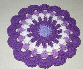 Crochet Pretty In Purple Dishcloth