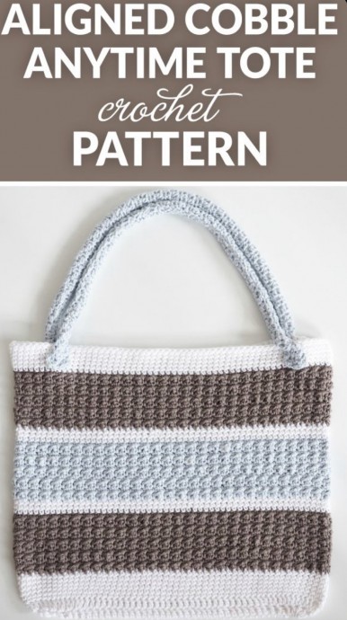 Aligned Cobble Stitch Tote Free Crochet Pattern
