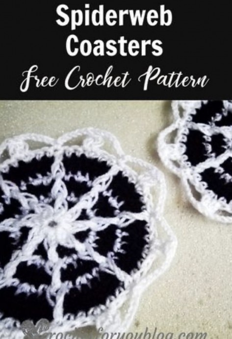 Crochet Spiderweb Coasters Pattern (FREE)