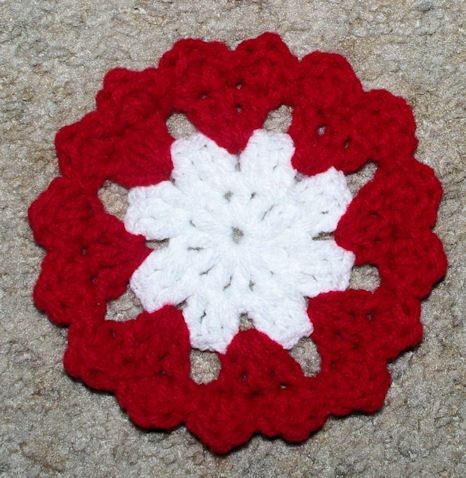 Crochet Hearts Around Coaster