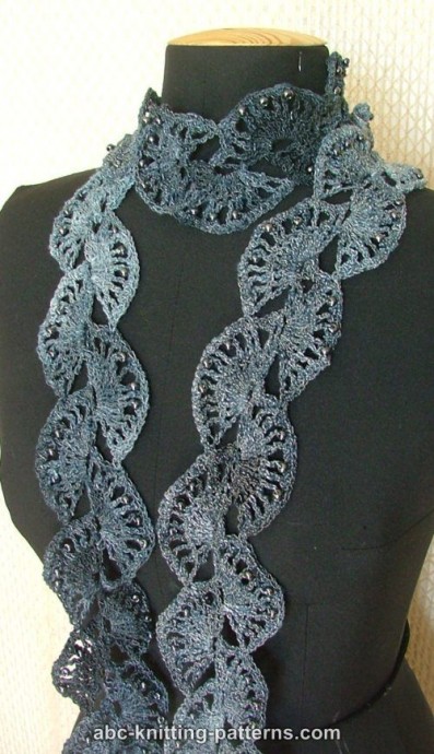 Create a Stunning Ribbon Lace Scarf with Beads: A Unique Crochet Project Create a Stunning Ribbon Lace Scarf with Beads: A Unique Crochet Project