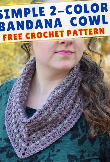 Crochet Bandana Cowl (Free Pattern)