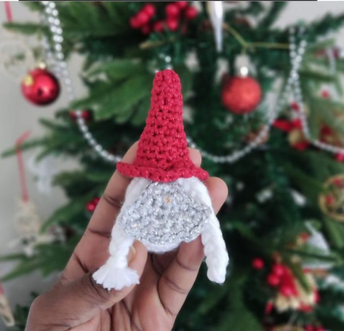 Crochet Gnome Ornament