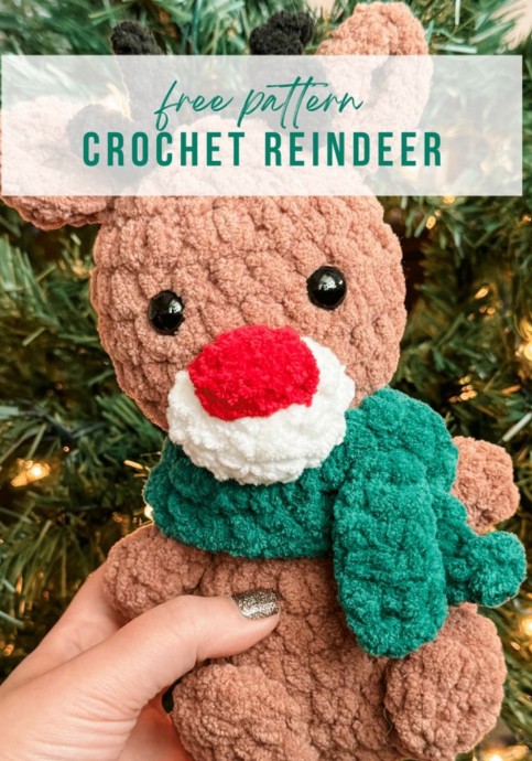Cute Crochet Reindeer (Free Pattern)