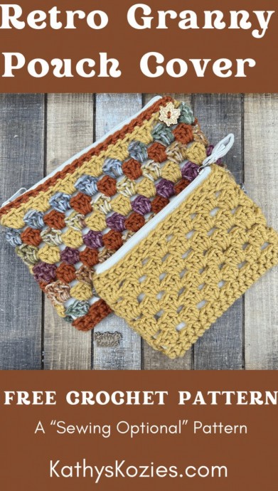 How to Crochet a Retro Granny Stitch Zipper Pouch