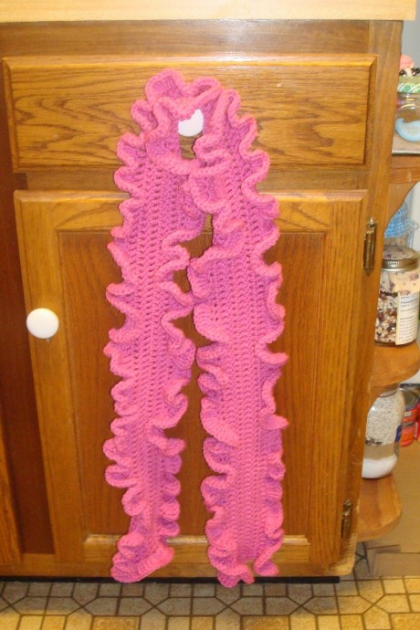 Crochet Ruffle Scarf