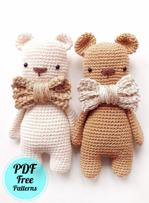 Crochet Bear with Bow Tie Amigurumi
