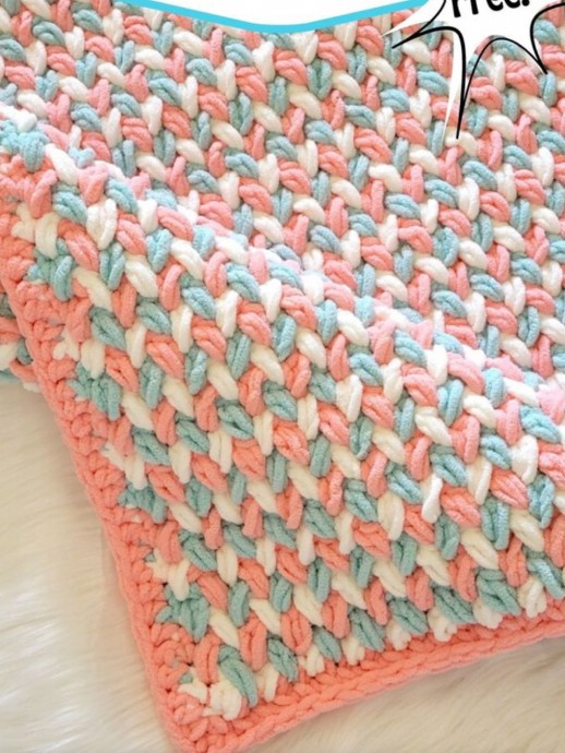 Crochet Puff Stitch Blanket