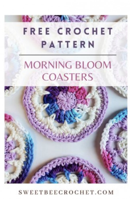 Morning Bloom Coaster – Free Crochet Pattern