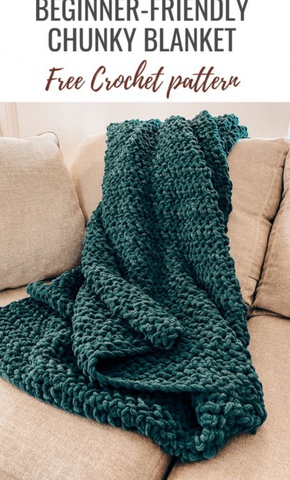 Crochet Chunky Throw Blanket