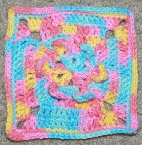 Crochet Tiny Petals Afghan Square