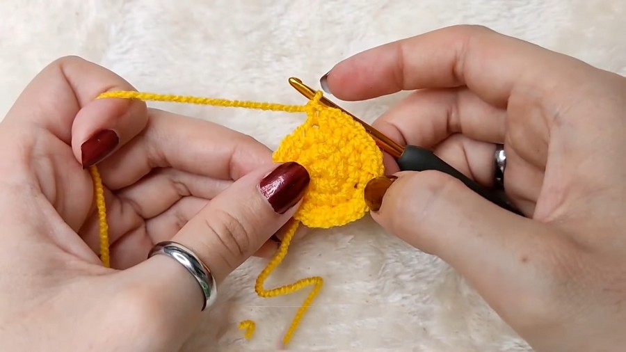 Crochet Amigurumi Bee Keychain