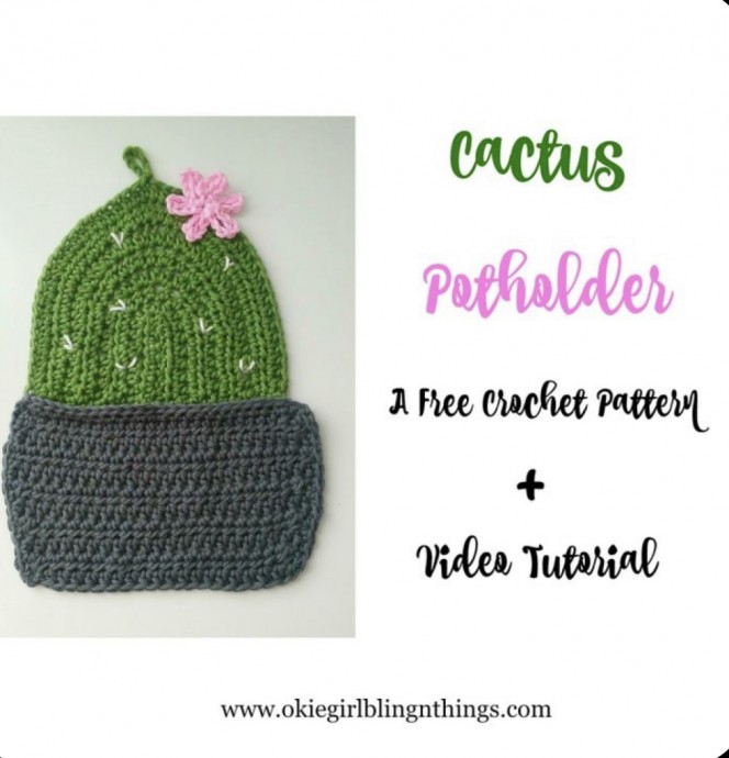 Free Cactus Potholder Crochet Pattern