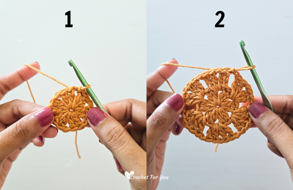 Crochet Granny Circle Table Mat