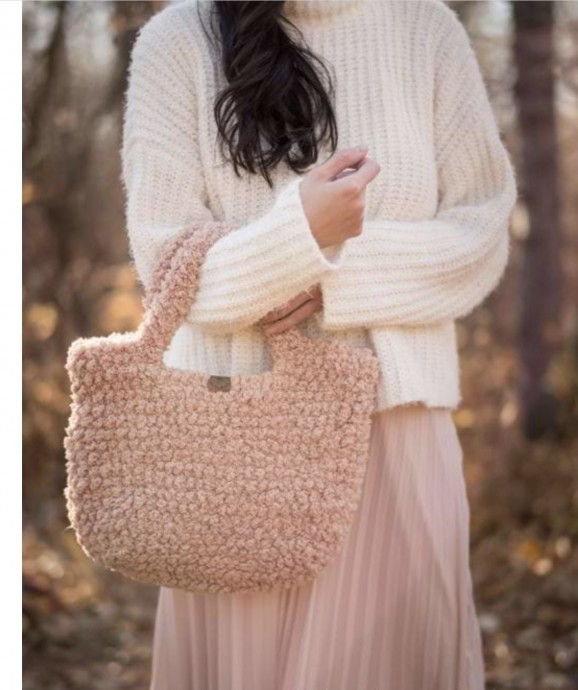 Fuzzy Fleece Crochet Bag