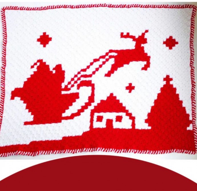 Create the Perfect Crochet C2C Santa and Reindeer Night Before Christmas Throw for Your Holiday Decor Create the Perfect Crochet C2C Santa and Reindeer Night Before Christmas Throw for Your Holiday Decor