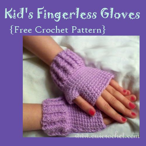 Crochet Kid’s Fingerless Gloves