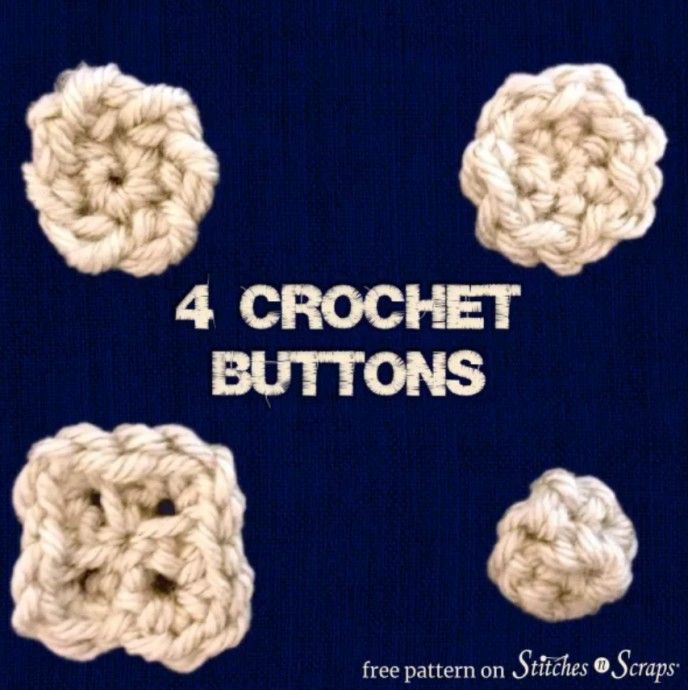 Craft Unique Crocheted Buttons for Your Handmade Creations and Accessories Craft Unique Crocheted Buttons for Your Handmade Creations and Accessories