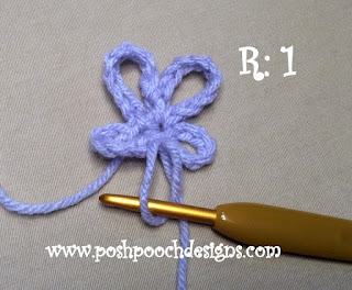 Crochet Butterfly Pin