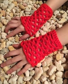 Crochet Fishnet Gloves