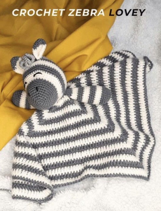Crochet Zebra Lovey (Free Pattern)
