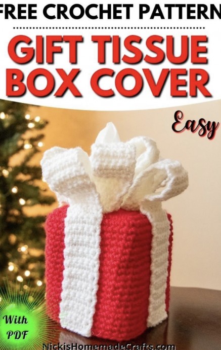 Crochet Gift Tissue Box Cover