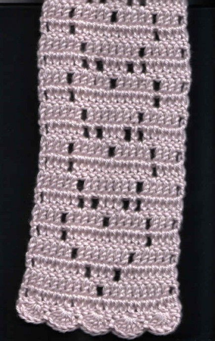 Crochet Stacked Hearts Scarf
