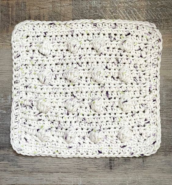 Crochet Bobble Dishcloth