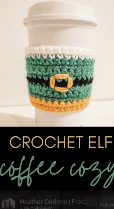 Crochet Elf Coffee Cozy (Free Pattern)