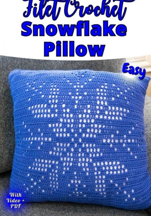 Crochet Snowflake Pillow