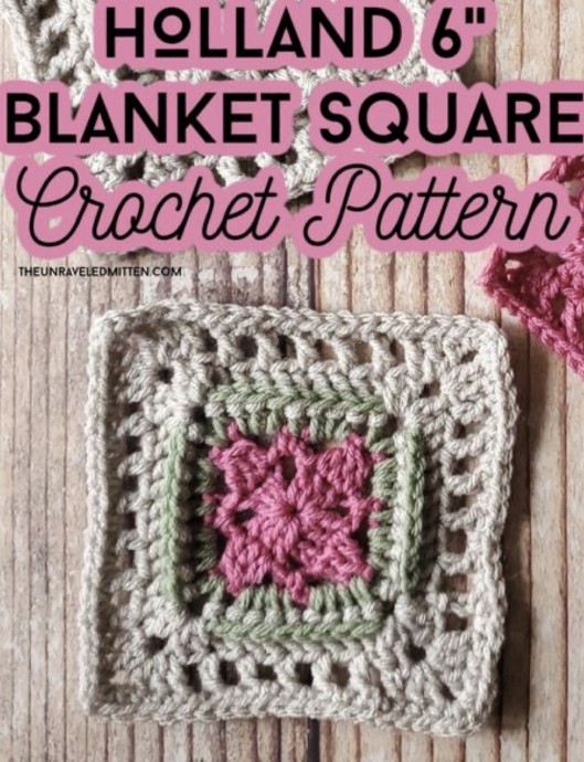 Crochet Holland 6" Blanket Square (Free Pattern)