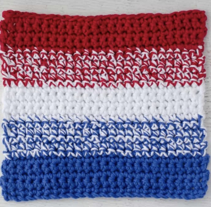 Patriotic Dishcloth Crochet Pattern