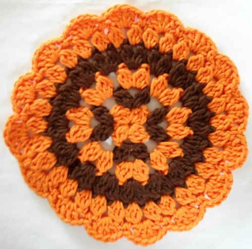 Crochet Autumn Mum Dishcloth