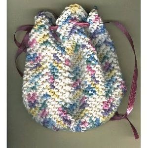 Crochet Rippled Cosmetic Bag