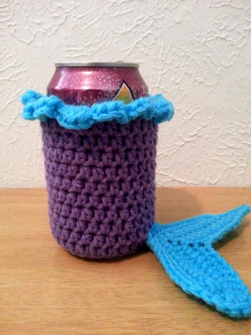 Crochet Mermaid Tail Cup Cozy