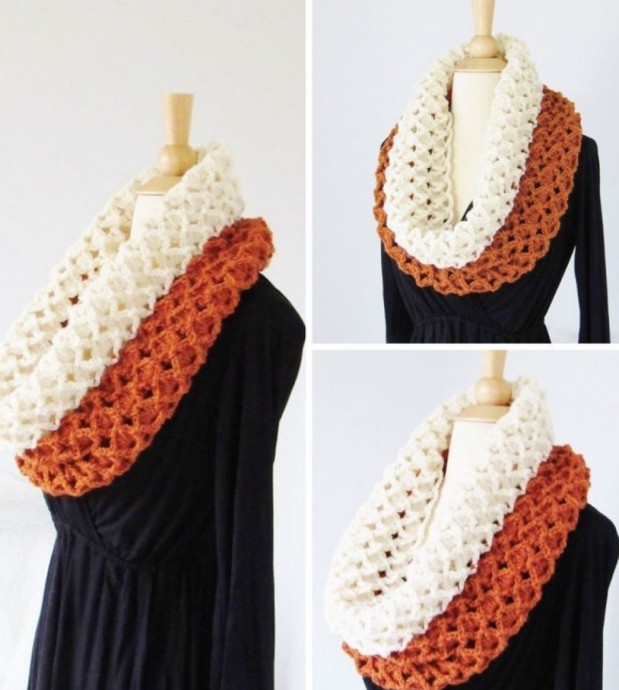 Crochet Sea Shells Cowl