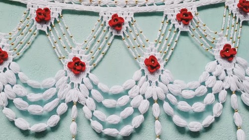 Create Your Own Delightful Crochet Flower Gate Curtain for Home Decor