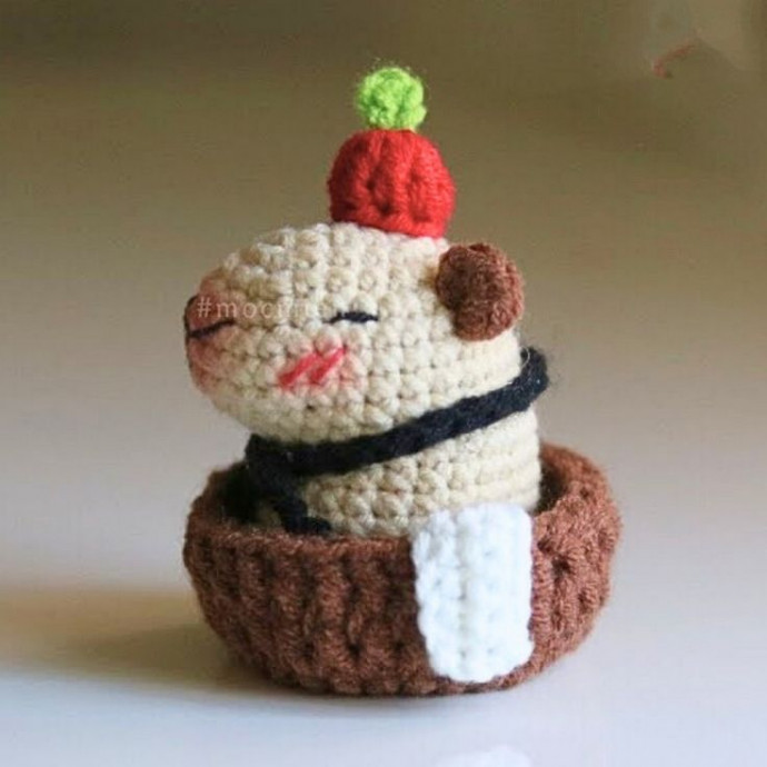 Crochet Capybara in a Bathtub