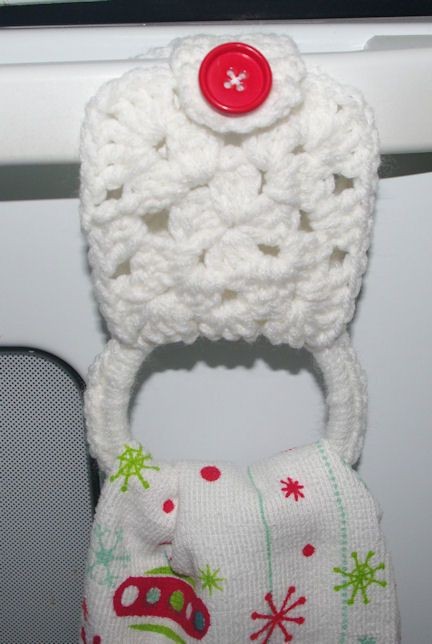 Crochet Granny Square Hanging Towel Loop