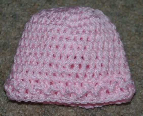 Crochet Wavy Edge Baby Beanie