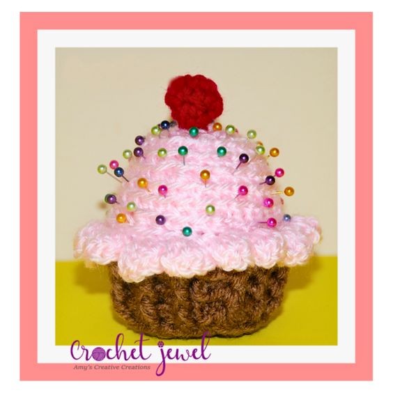Create a Charming Crocheted Cupcake Pin Cushion for Your Crafting Space Create a Charming Crocheted Cupcake Pin Cushion for Your Crafting Space