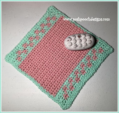 Crochet Checked Edge Washcloth - Elegant and Practical Addition to Your Bathroom
